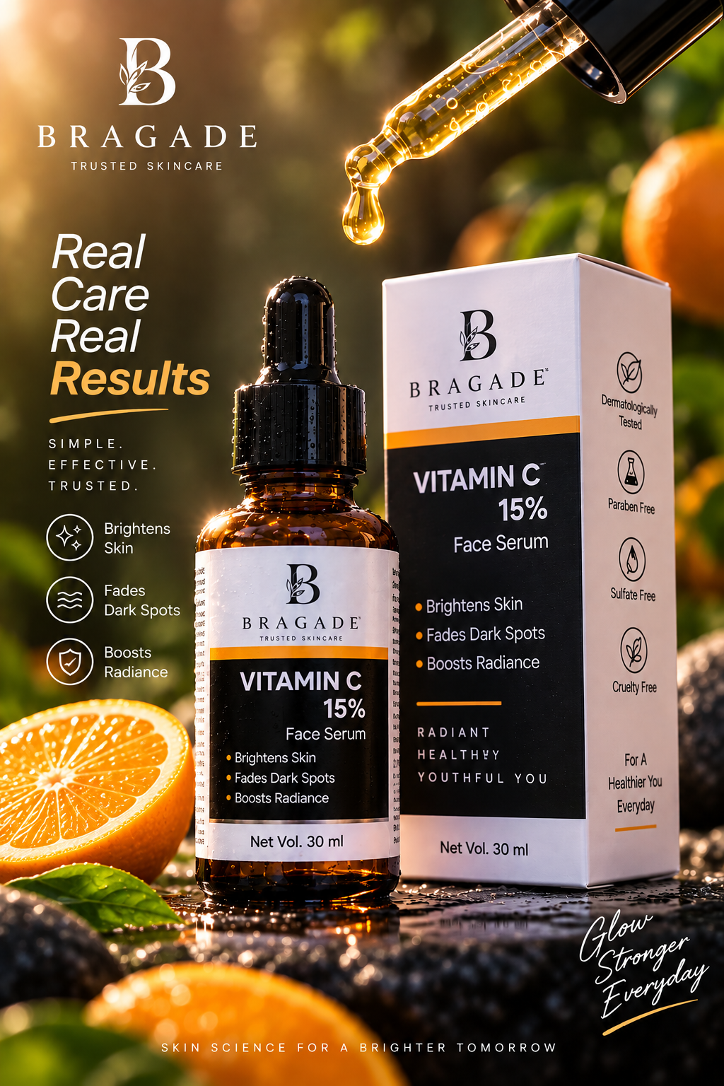Bragade Vitamin C 15% Face Serum - 30ml
